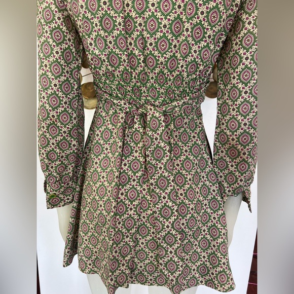 Vintage Connie Sage Inc 1970s butterfly collar Mini dress. XXS - Picture 7 of 13